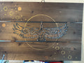 Raven on wood