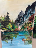 Mountain with blue lake