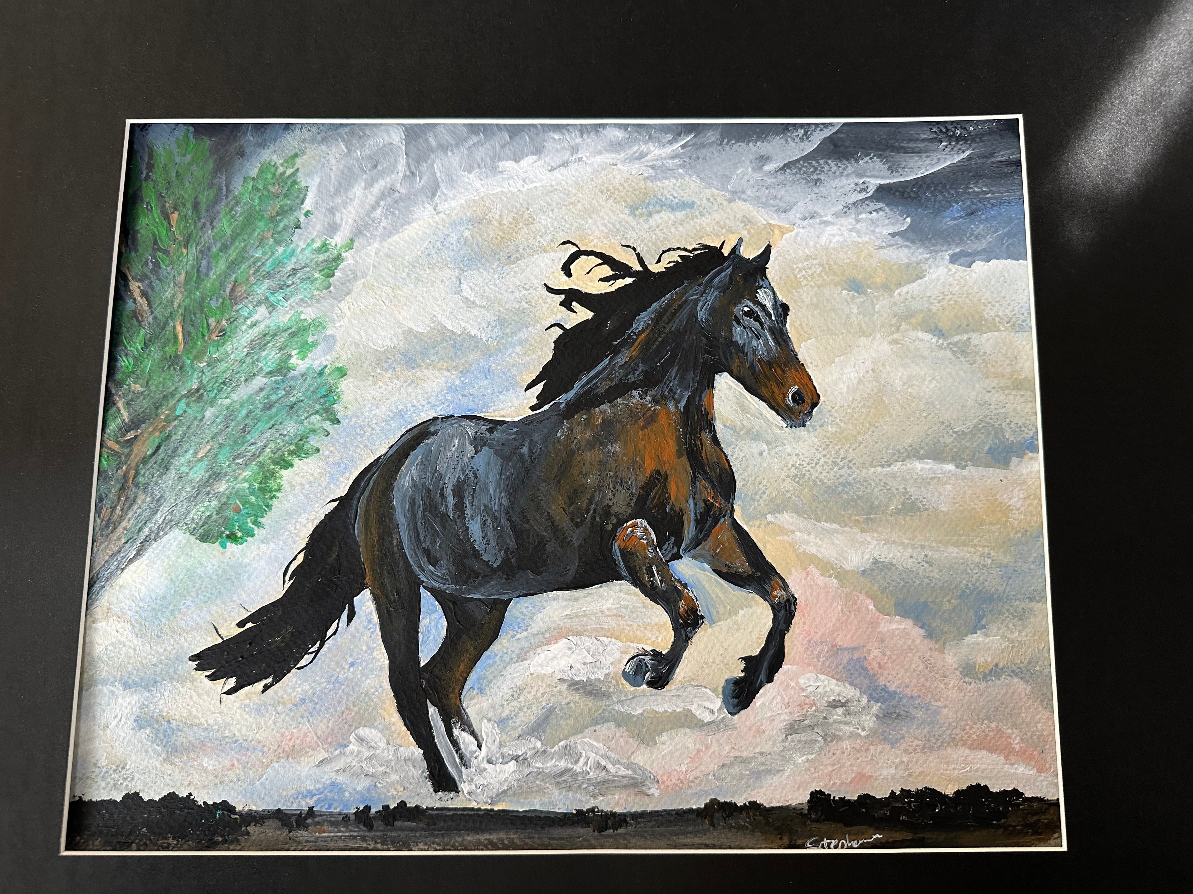Horse in a storm