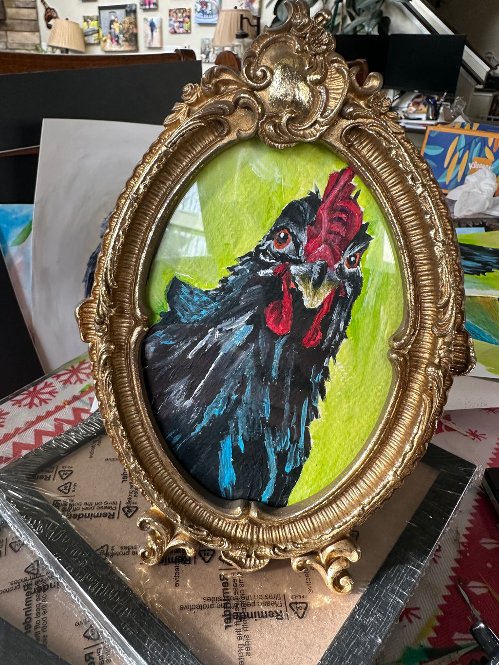 Rooster checking out