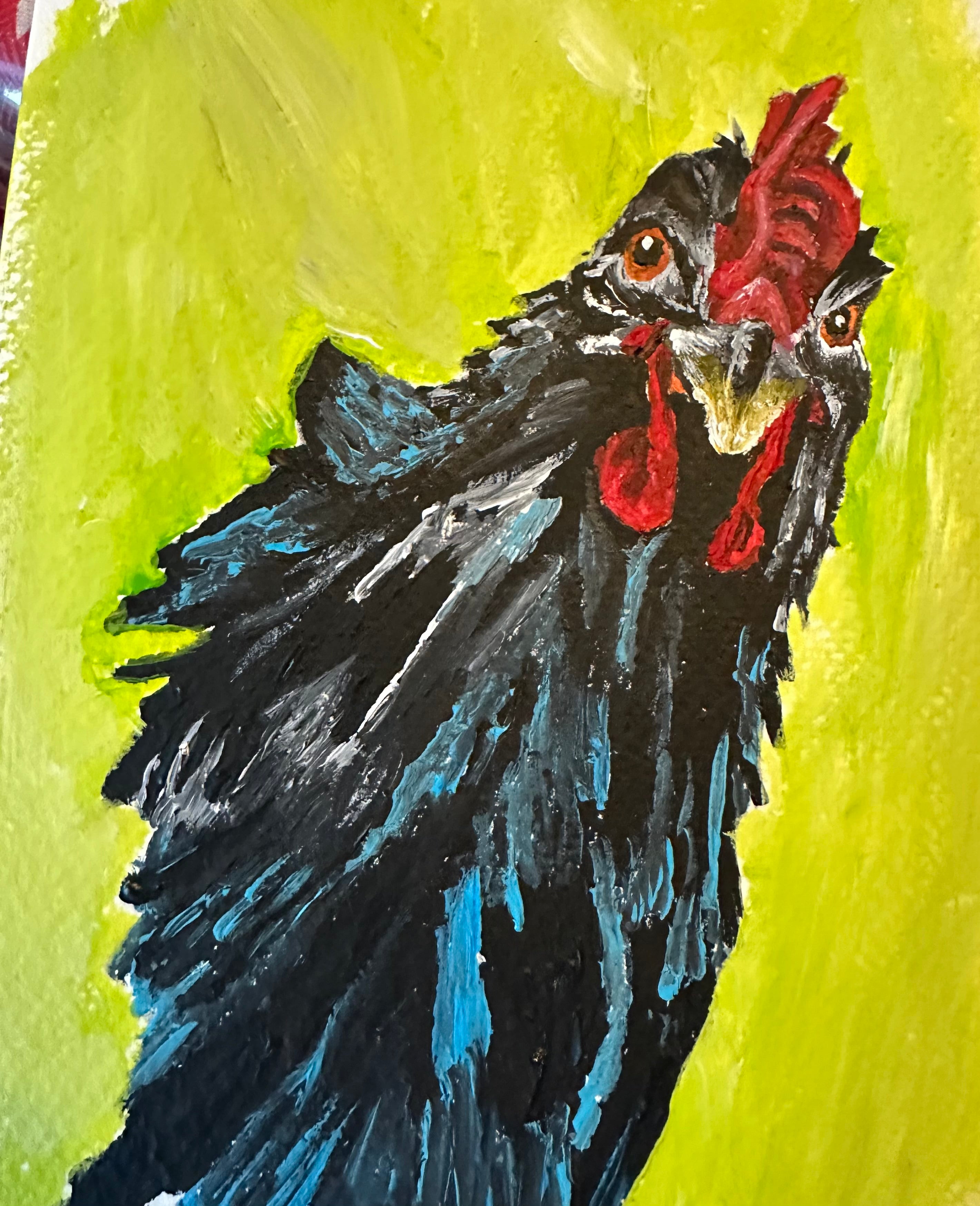 Rooster checking out