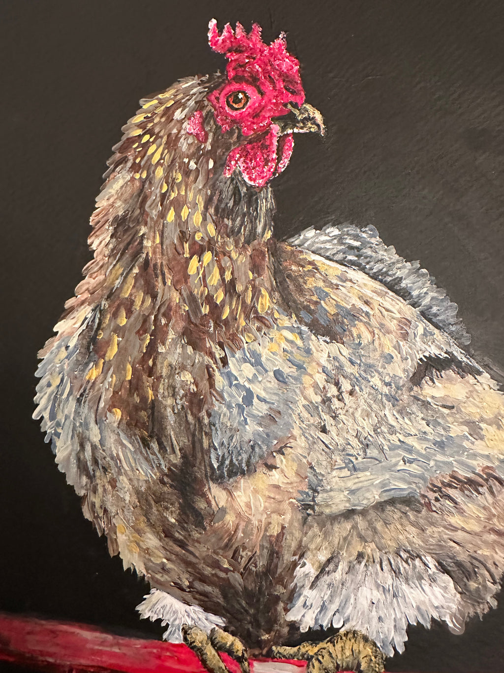 Rooster on a chair