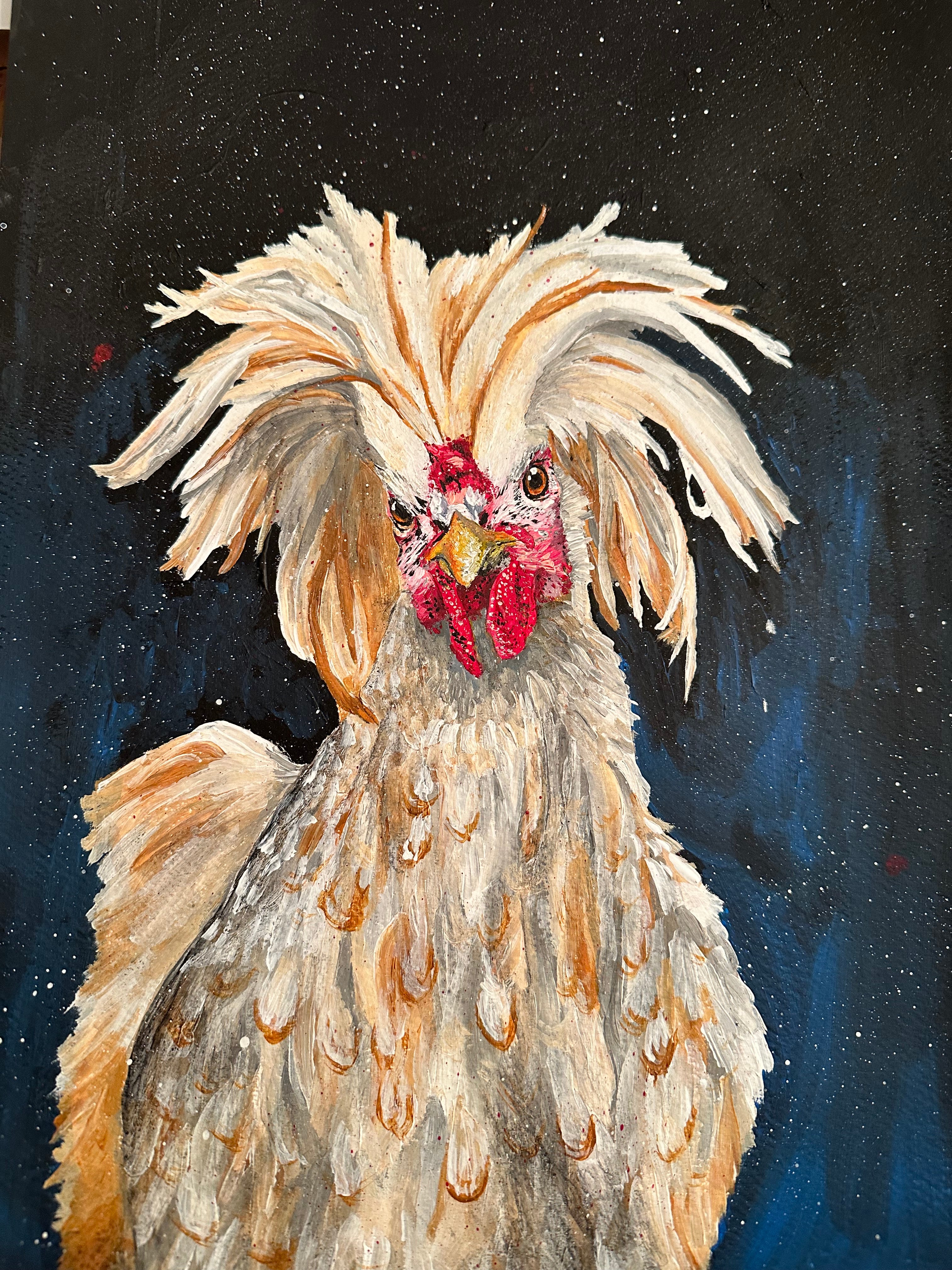 Detailed white rooster- sold